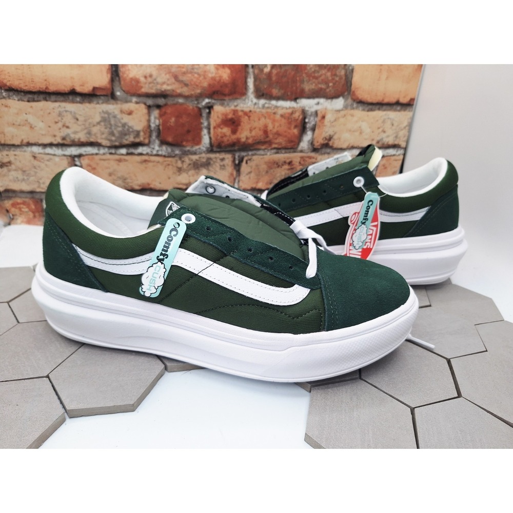 Vans OTW Old Skool Over CC Green White Skate Shoes VN0A7Q5EDGY Men Sz‎ 10 Chunky